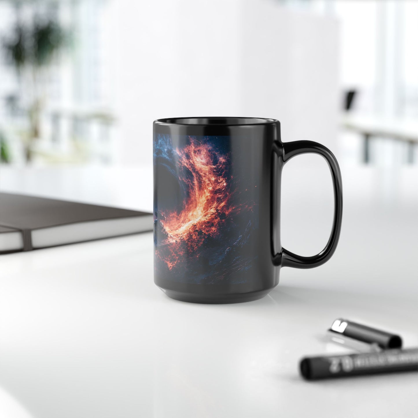 Empire Star Destroyer Space Vortex Black Mug — Cosmic Black Hole Coffee Cup (11oz/15oz)