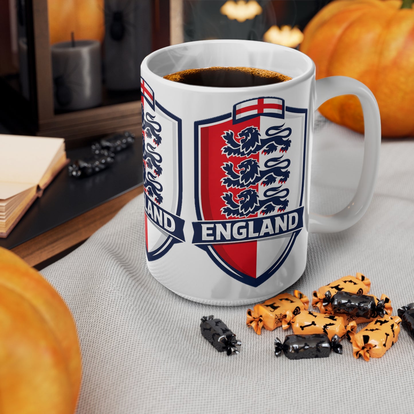 England Crest Unofficial Ceramic Coffee Mug — 11oz & 15oz