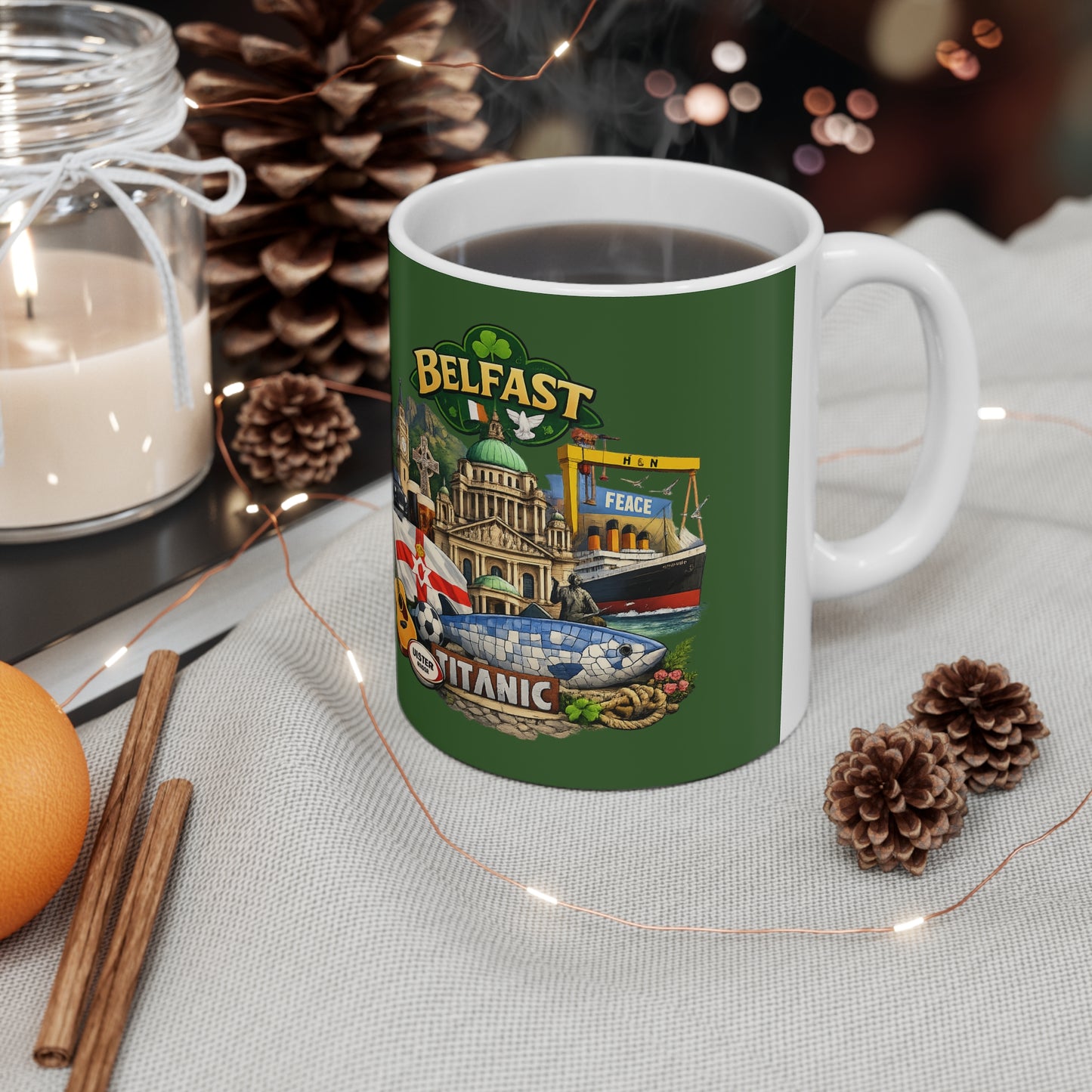 Belfast Landmark Coffee Mug — Titanic, City Sights & Irish Icons (11oz/15oz)