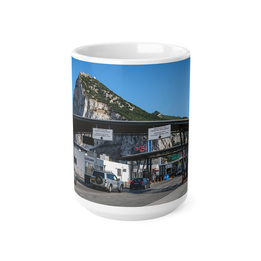 Gibraltar Rock Scenic Ceramic Mug – 11oz/15oz Travel Landmark Coffee Cup