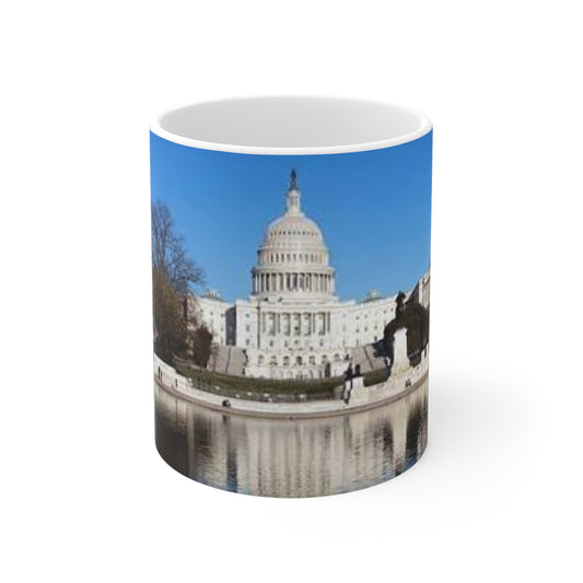 US Capitol Reflection Mug — Washington D.C. Scenic Ceramic Coffee Cup (11oz & 15oz)