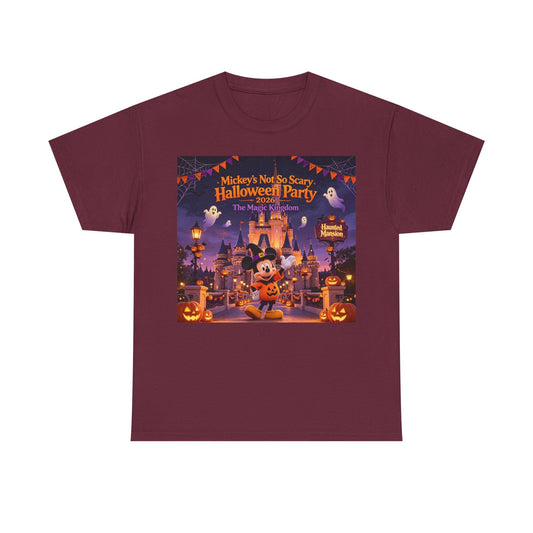 Halloween Mickey T-Shirt — "Not So Scary Halloween Party" Castle Graphic Tee