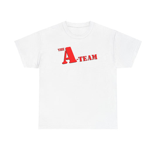 A-Team Graphic Tee — Retro Red Logo Vintage Crew T-Shirt