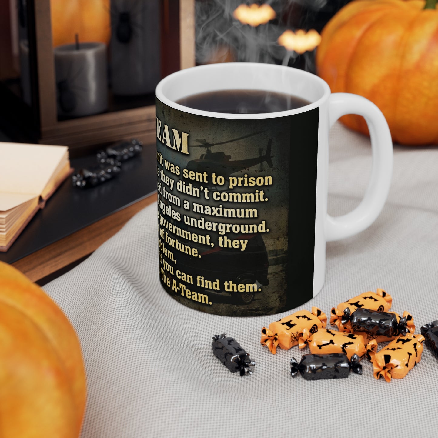 A-Team Quote Mug — Vintage Military TV Show Coffee Cup (11oz & 15oz)