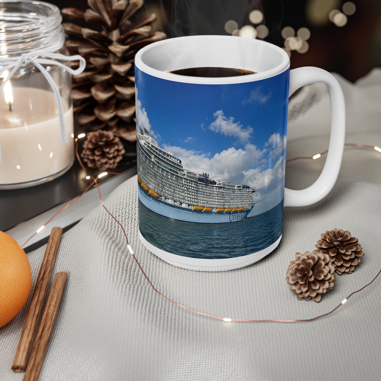Royal Caribbean Cruise Ship Ceramic Coffee Cups, 11oz, 15oz