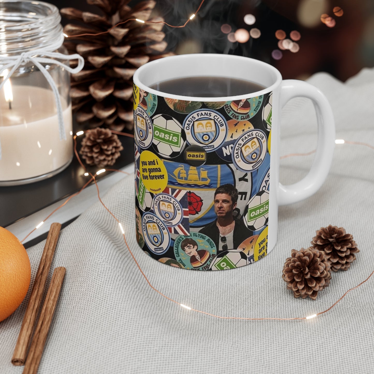 Oasis Fans Rock 'N' Roll Ceramic Coffee Mug — 11oz & 15oz