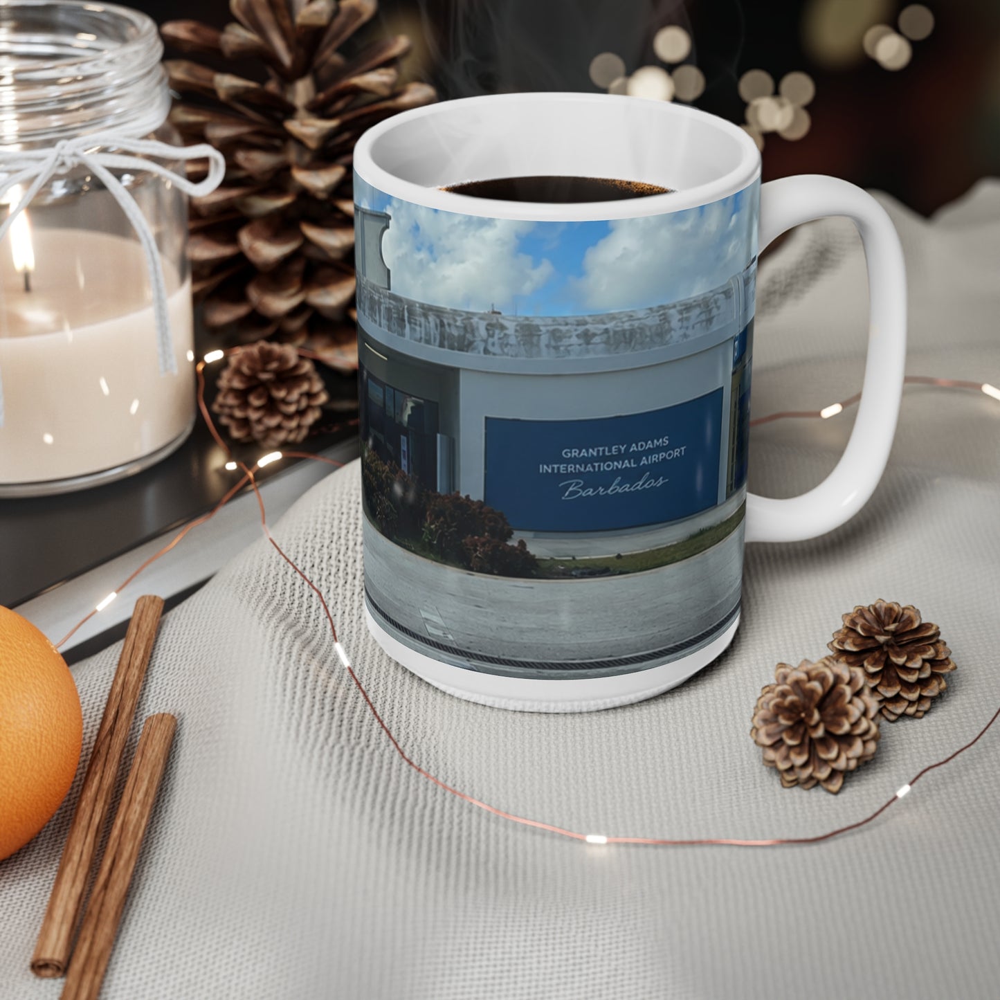 Barbados Grantley Adams International Airport Ceramic Coffee Mug – 11oz & 15oz