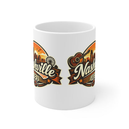 Nashville Ceramic Coffee Cups, 11oz, 15oz