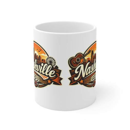Nashville Ceramic Coffee Cups, 11oz, 15oz