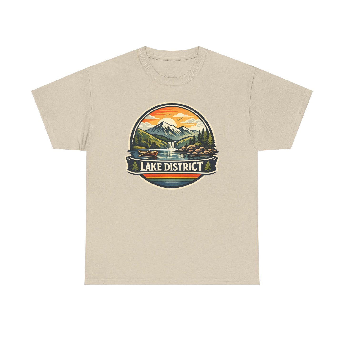 Lake District Graphic Tee — Scenic Mountain & Lake Camping Shirt
