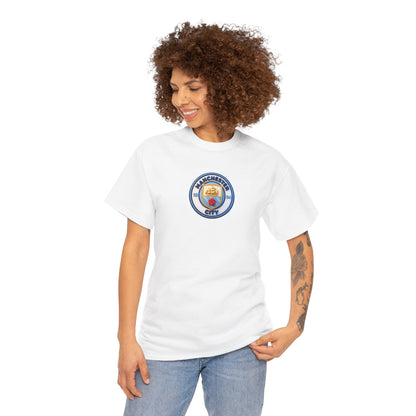 Manchester City Crest Unofficial 3D T-Shirt — Minimal Soccer Logo Tee