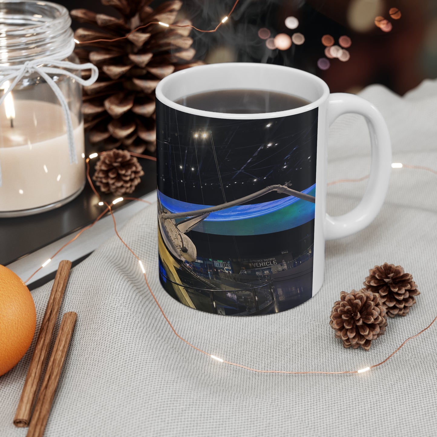 Space Shuttle Atlantis Photo Coffee Mug — NASA Spacecraft Souvenir Ceramic Cup (11oz/15oz)