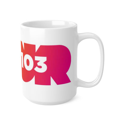 Coffee Mug – Retro 'Key 103' Gradient Logo Ceramic Mug (11oz, 15oz)