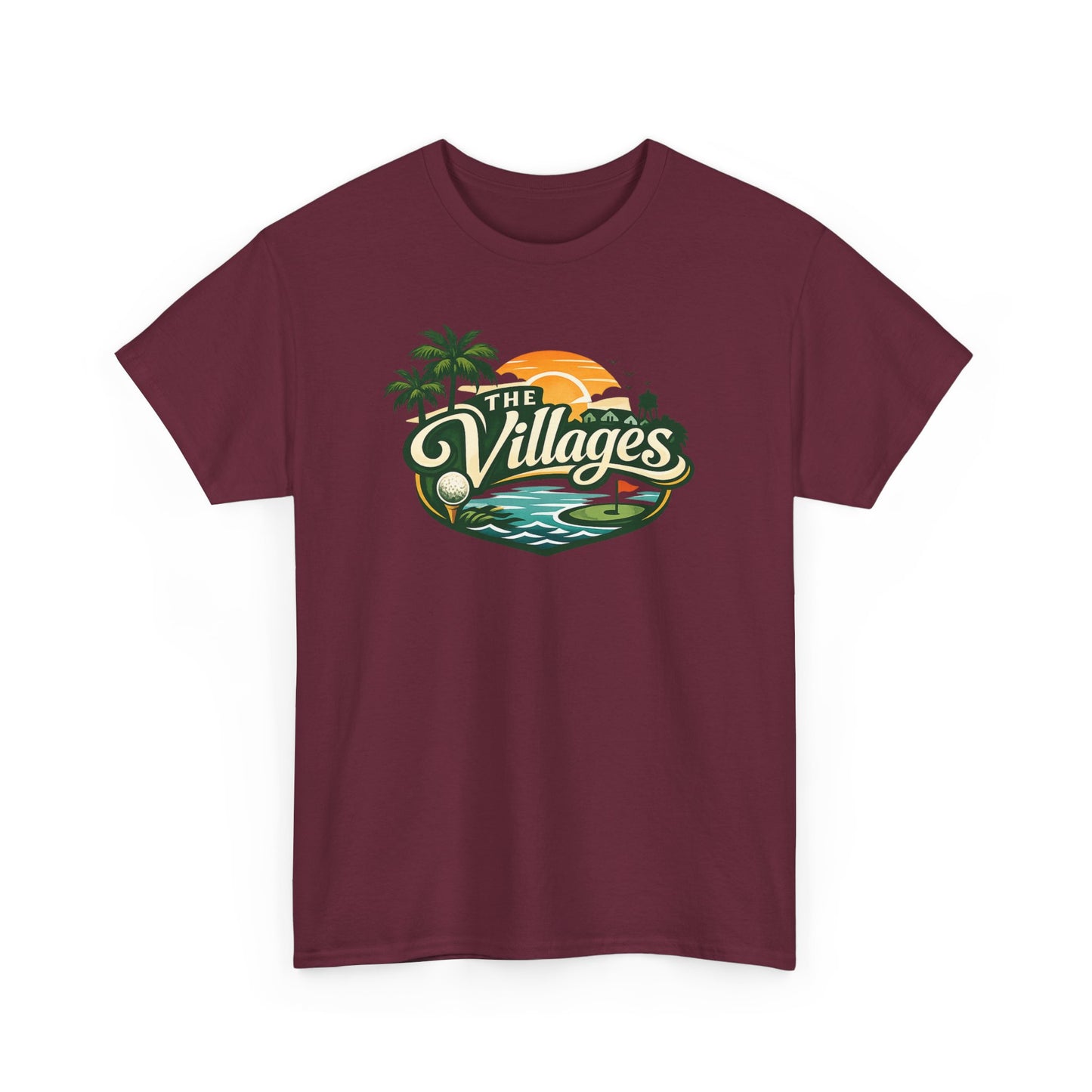 The Villages of Florida Sunset Logo Tee - Florida Palm Beach Retro T-Shirt