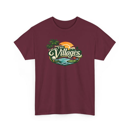 The Villages of Florida Sunset Logo Tee - Florida Palm Beach Retro T-Shirt