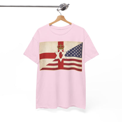 Northern Ireland + American Flag Tee — Vintage Graphic Shirt
