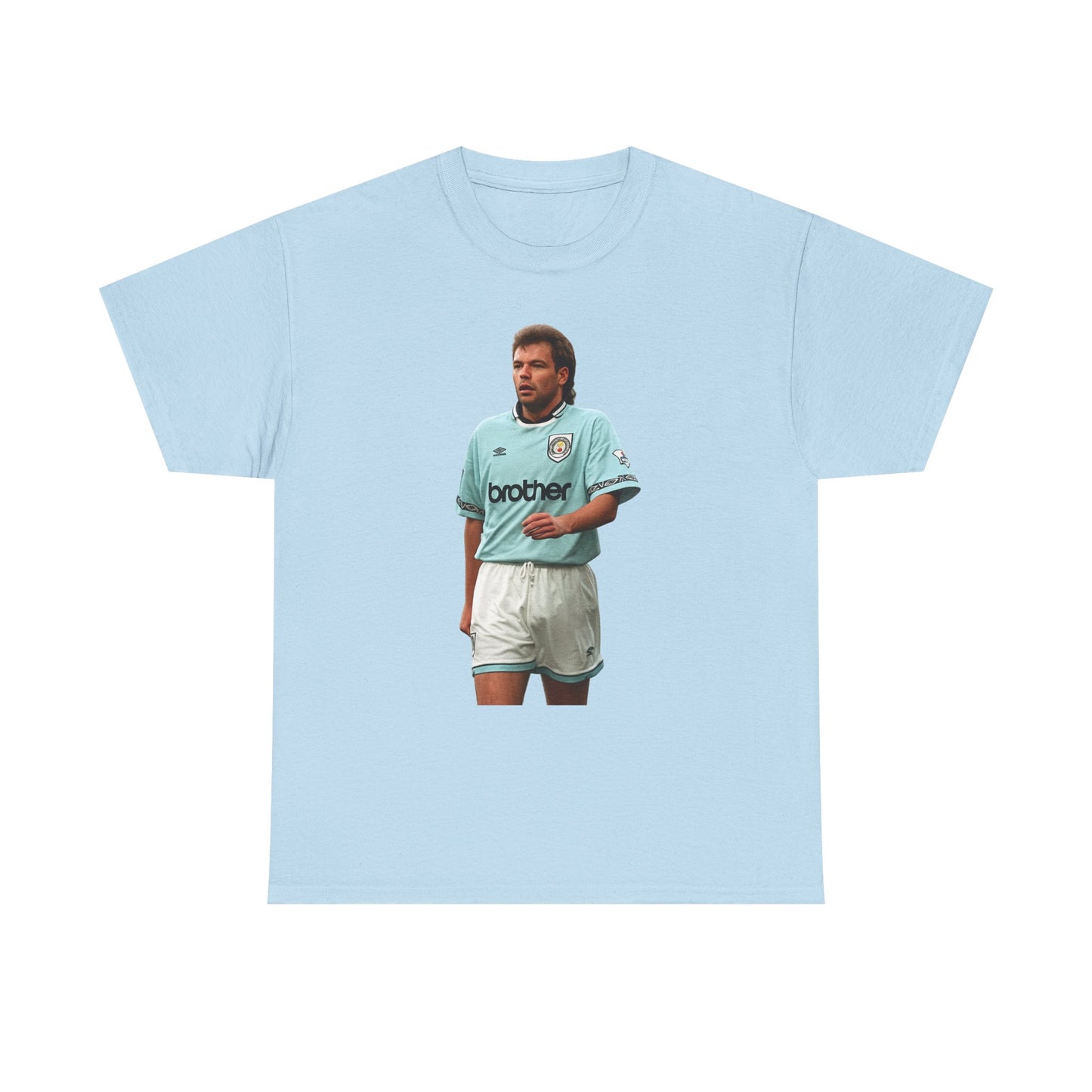 Uwe Rosler Manchester City Legend Graphic Tee - Retro Football Kit Print
