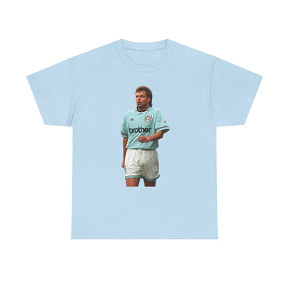 Uwe Rosler Manchester City Legend Graphic Tee - Retro Football Kit Print