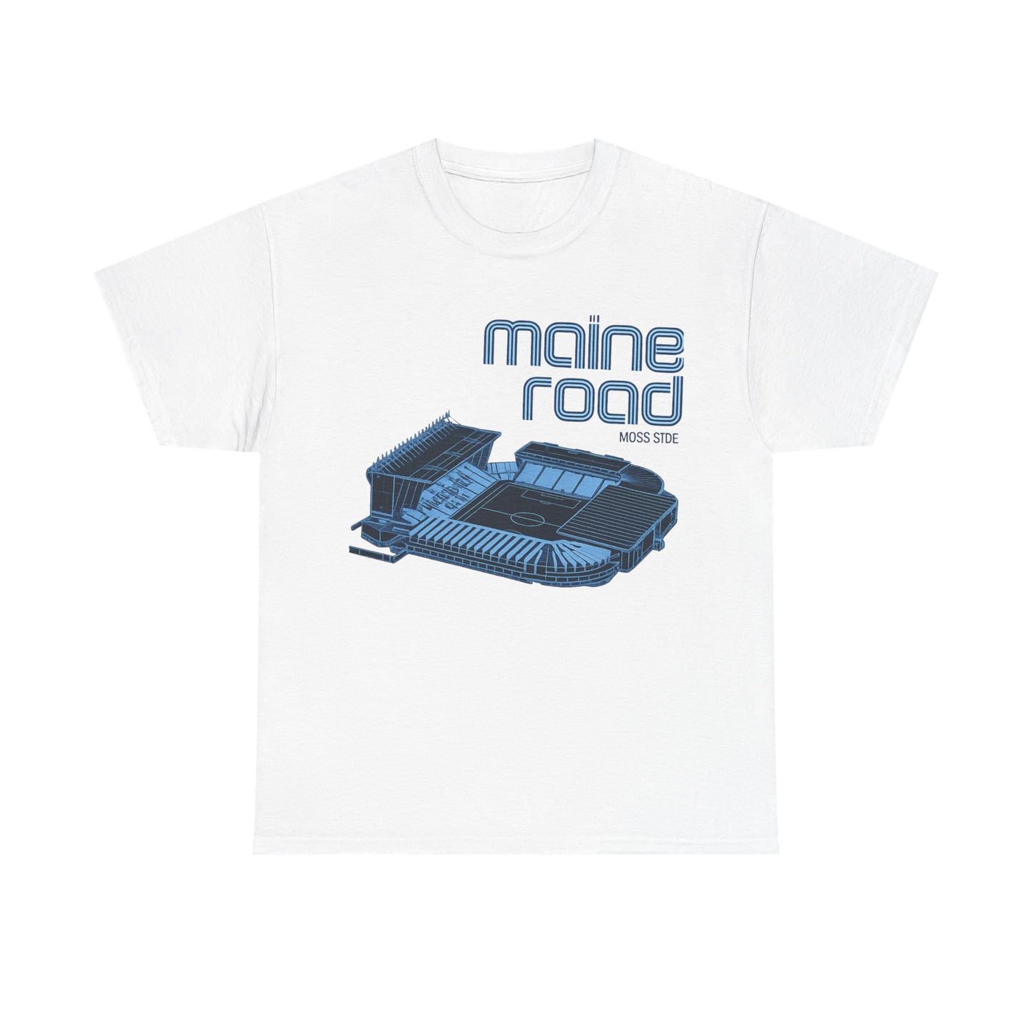 Maine Road Retro Stadium Tee — Vintage Football Arena Graphic Shirt