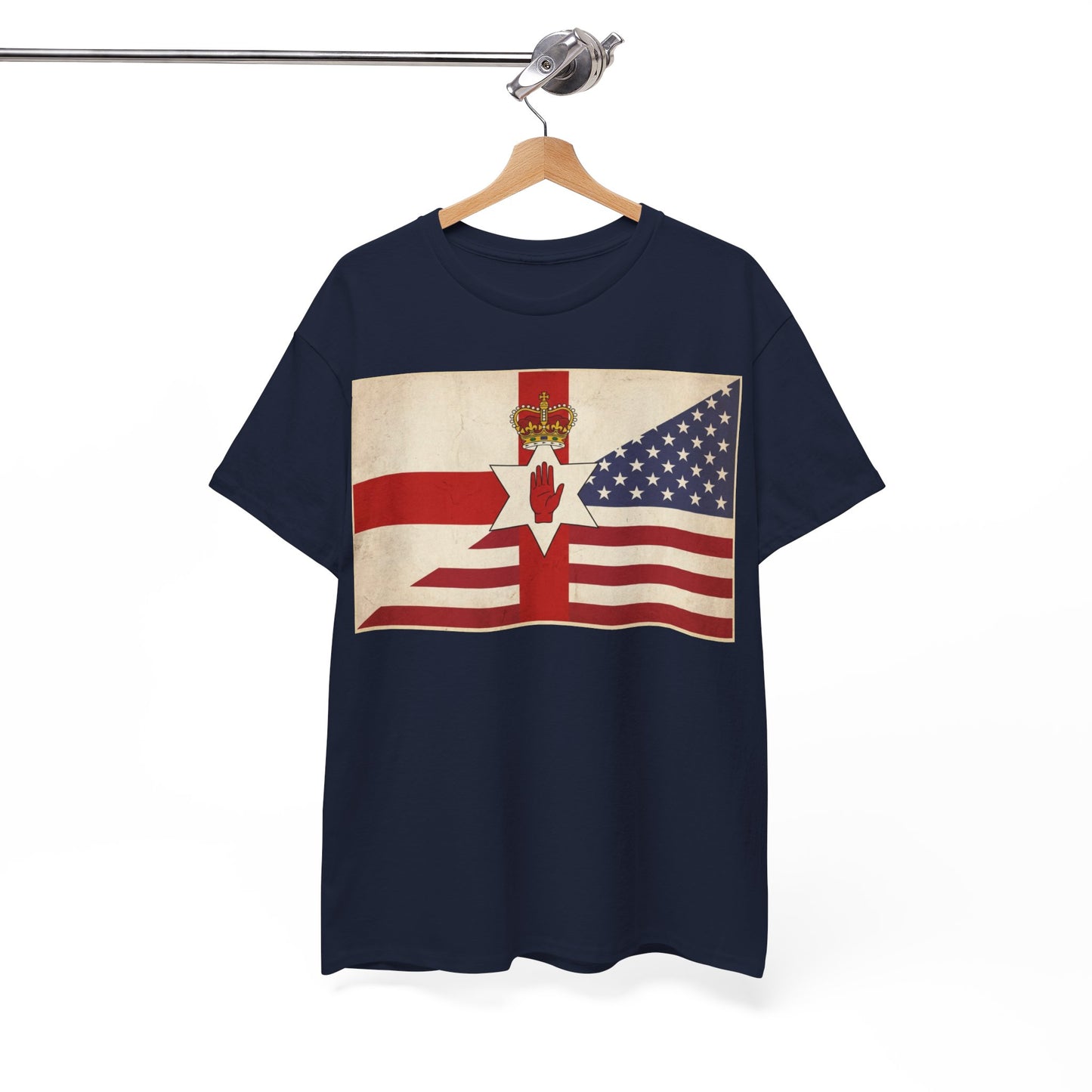 Northern Ireland + American Flag Tee — Vintage Graphic Shirt