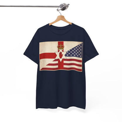 Northern Ireland + American Flag Tee — Vintage Graphic Shirt