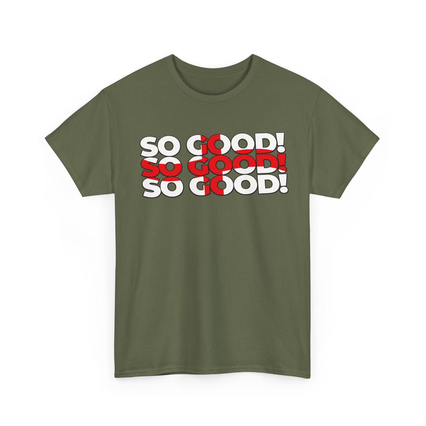 So Good! Retro Text Tee — Graphic White T-Shirt