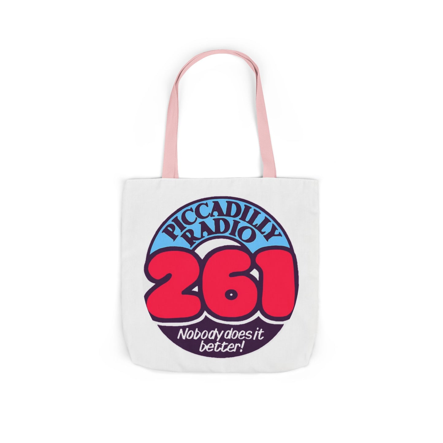 Tote Bag — Retro 'Piccadilly Radio 261' Vintage Logo Canvas Tote