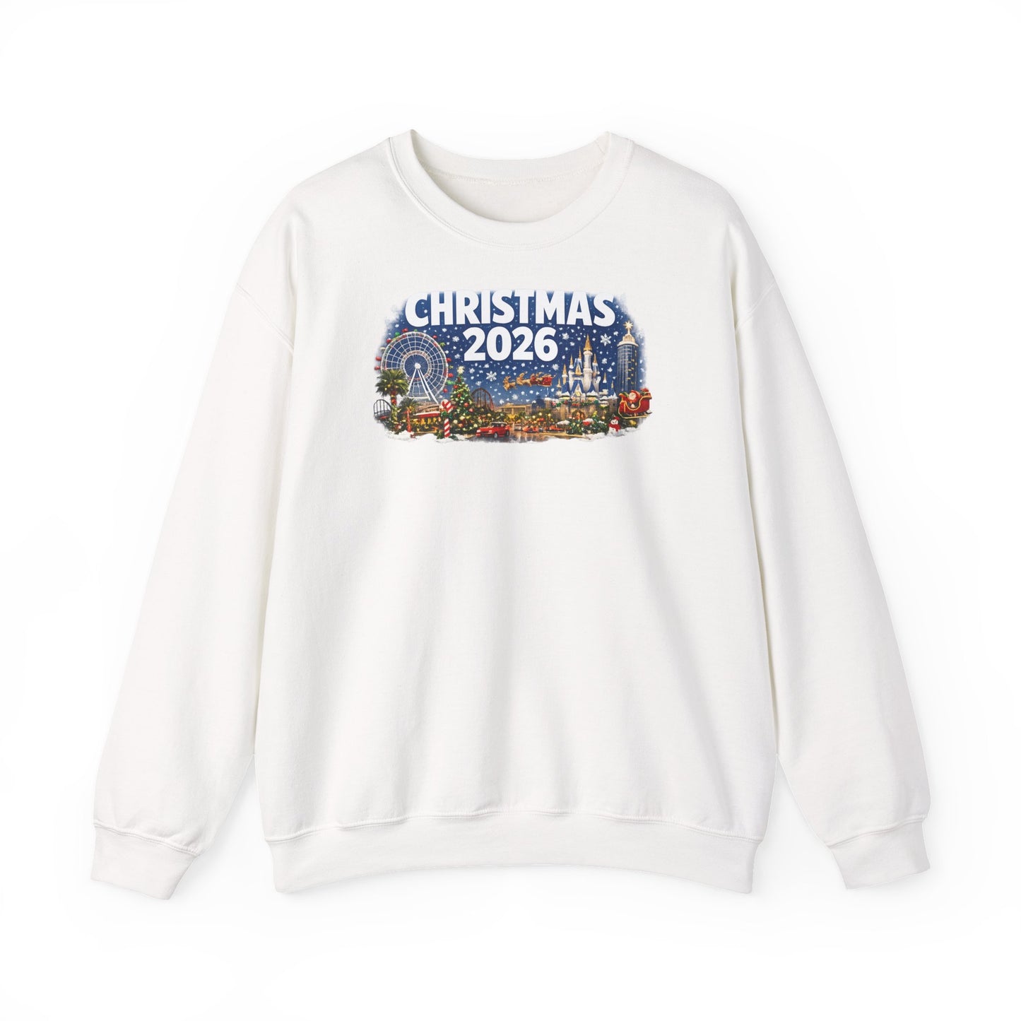 Christmas 2026 Holiday Sweatshirt – Festive Winter Cityscape Crewneck