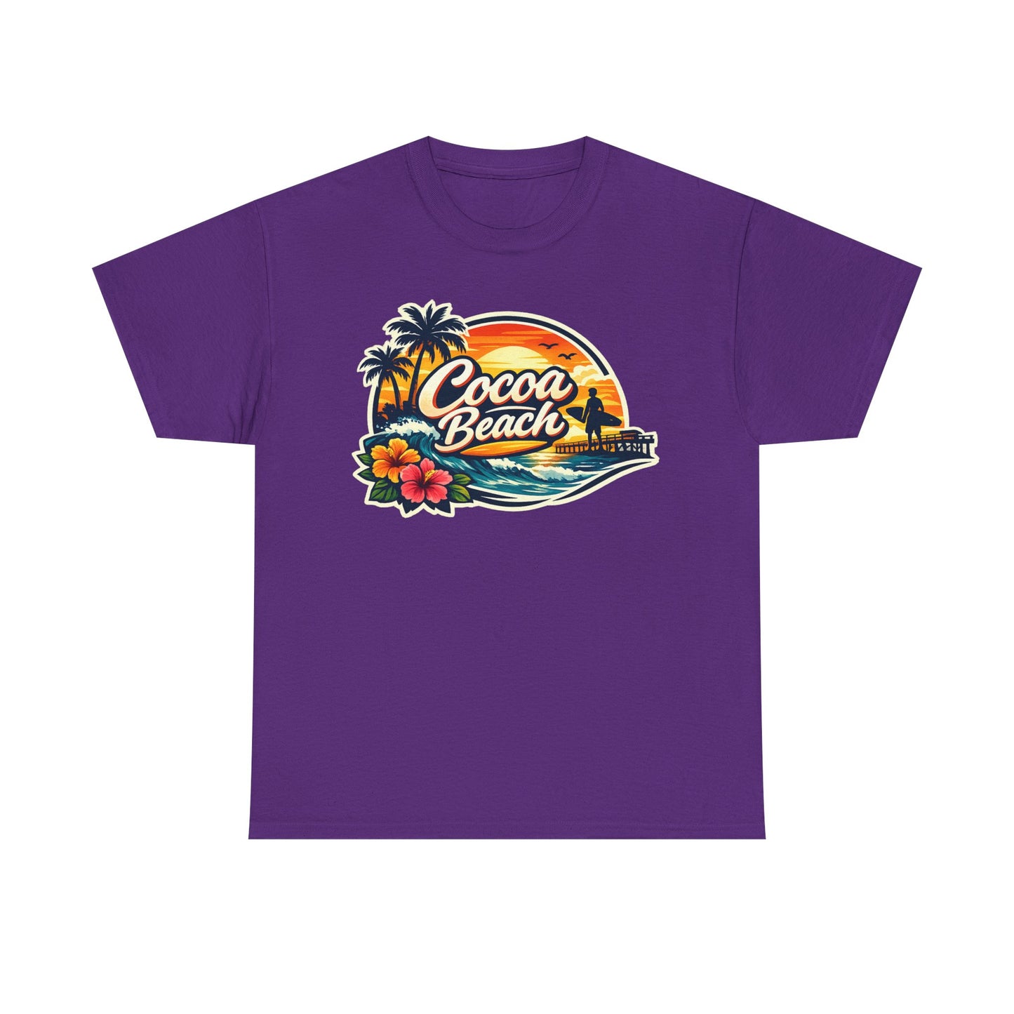 Cocoa Beach Vintage Sunset T-Shirt