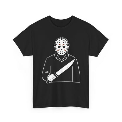 Hockey Mask Killer Tee — Retro Jason Voorhees Horror T-Shirt