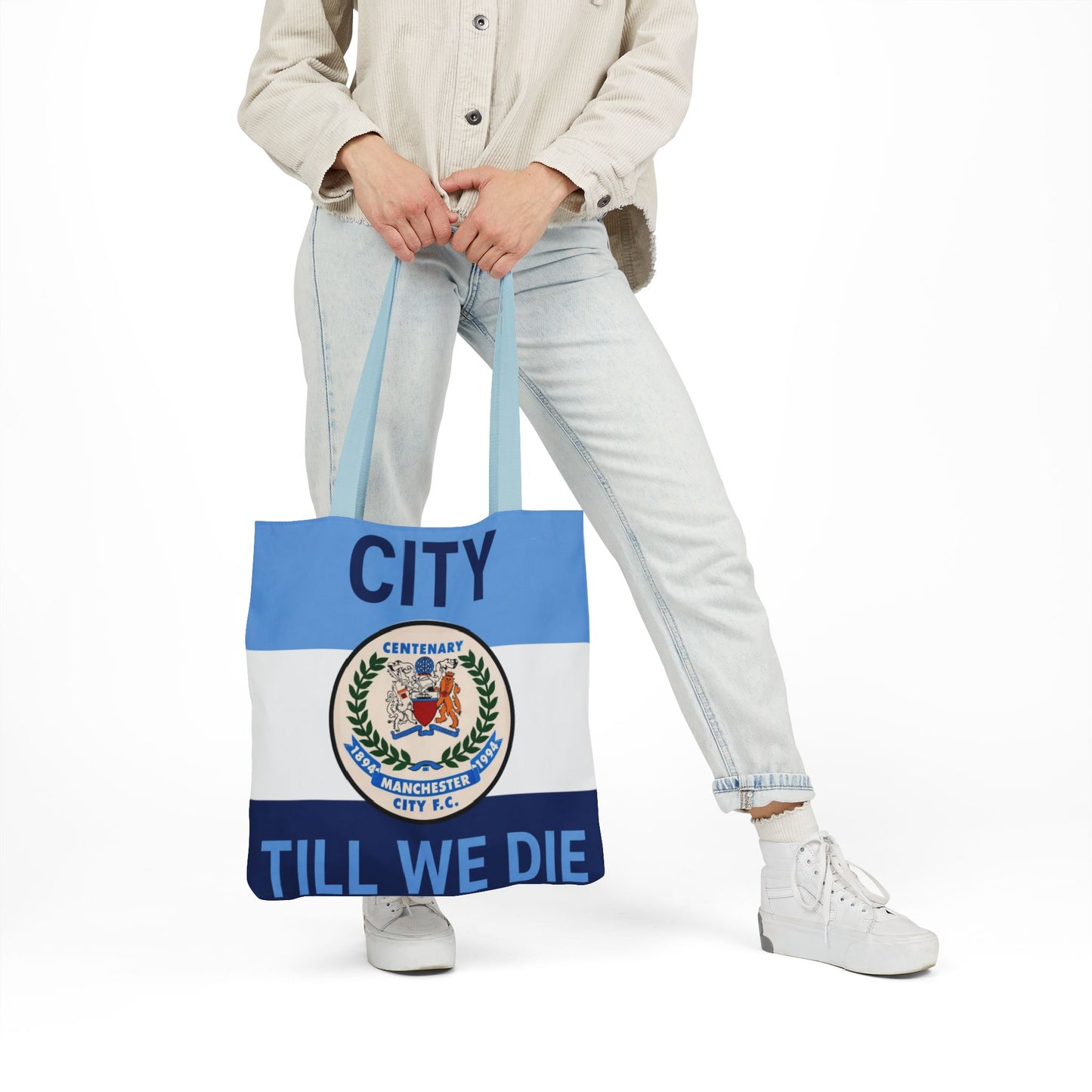 City Till We Die Canvas Tote Bag — Football Fan Flag Tote