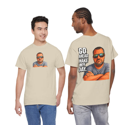 Go Ahead Make My Day T-Shirt — Sunglasses Guy Graphic Tee