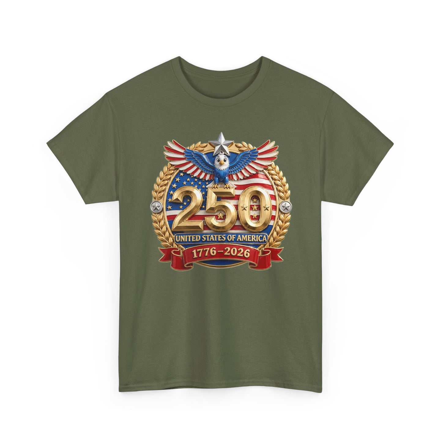 250th USA Anniversary T-Shirt – 1776–2026 Patriotic Eagle Emblem Tee