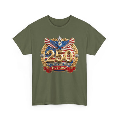 250th USA Anniversary T-Shirt – 1776–2026 Patriotic Eagle Emblem Tee