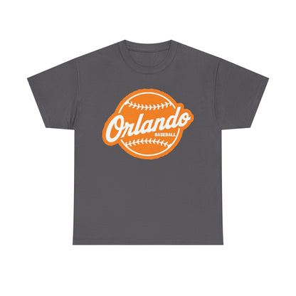 Orlando Baseball Tee — Vintage Orange Baseball Logo T‑Shirt