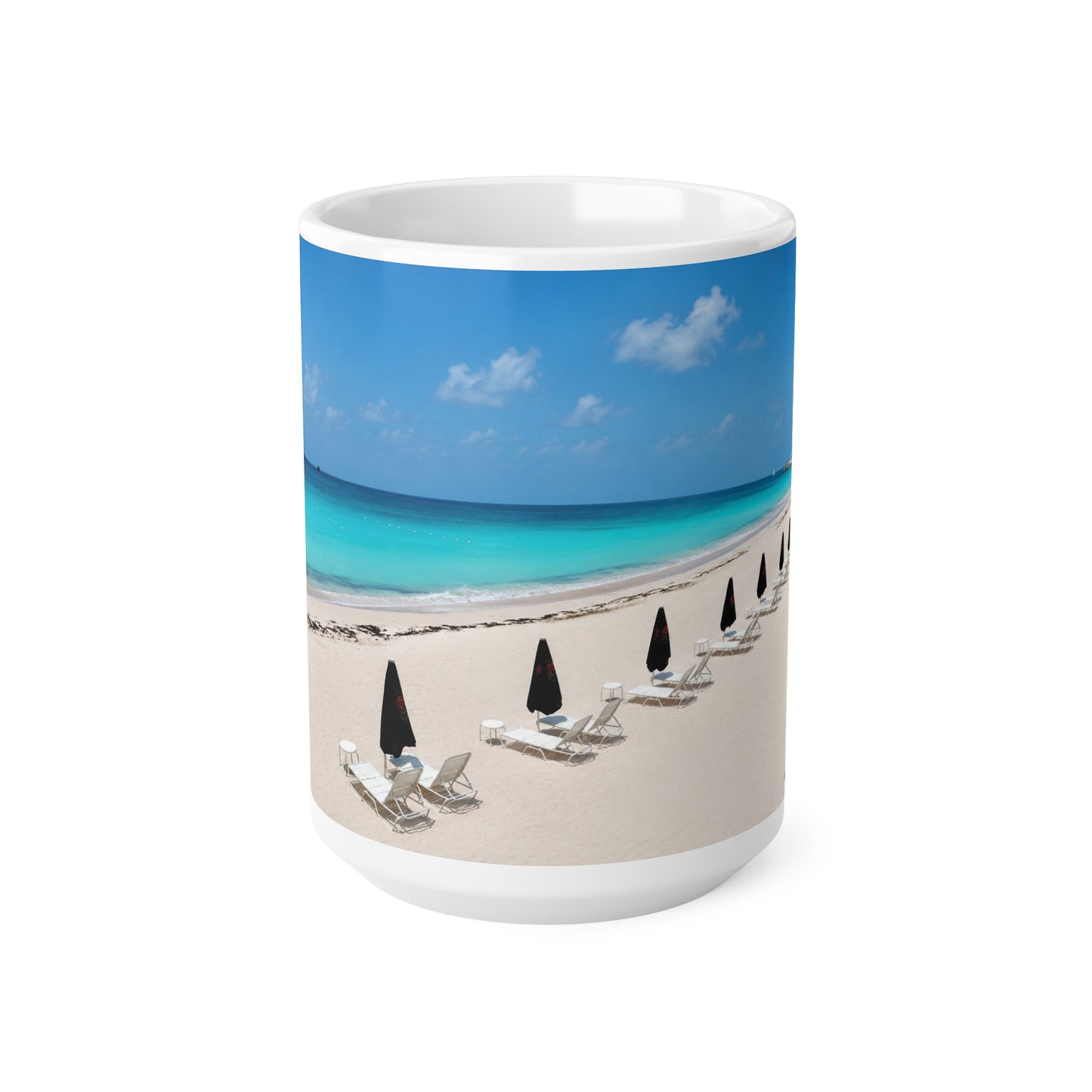 Barbados Beachfront Coffee Mug – Tropical Ocean Scene Ceramic Mug (11oz, 15oz)
