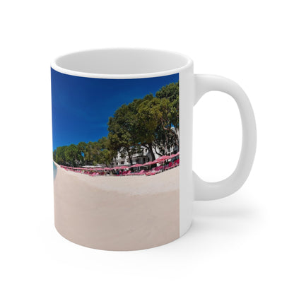 Caribbean Beach Ceramic Coffee Cups, 11oz, 15oz