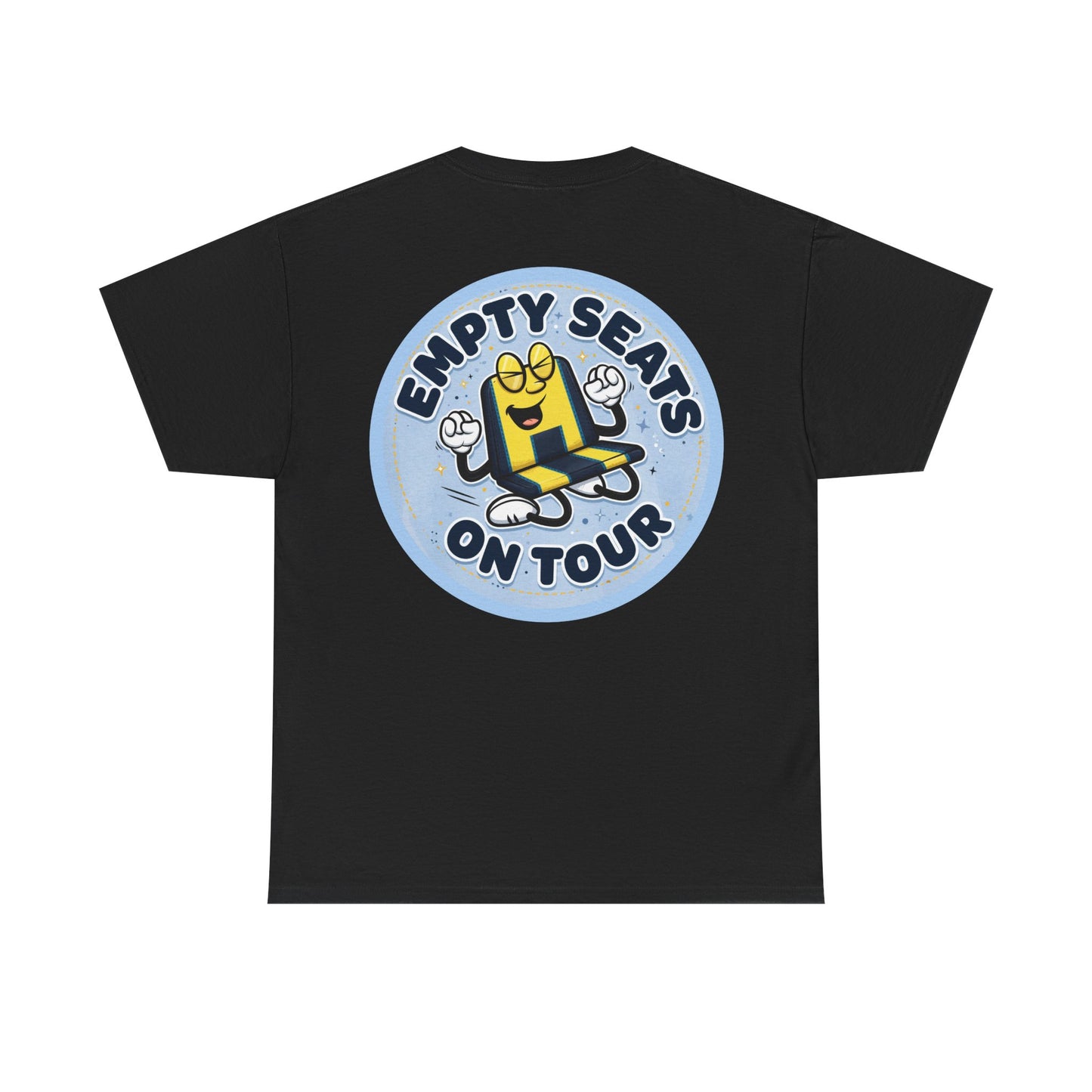 Manchester City T‑Shirt — "Empty Seats On Tour" Cartoon Seat Graphic Tee