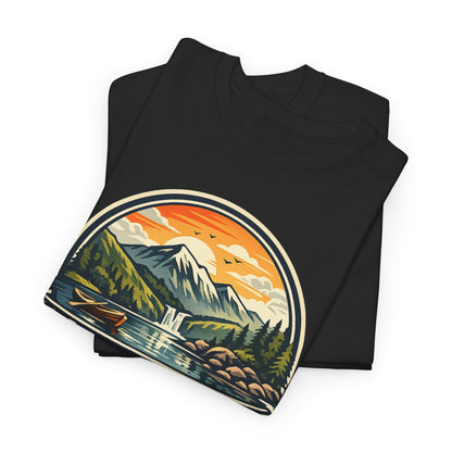 Lake District Graphic Tee — Scenic Mountain & Lake Camping Shirt