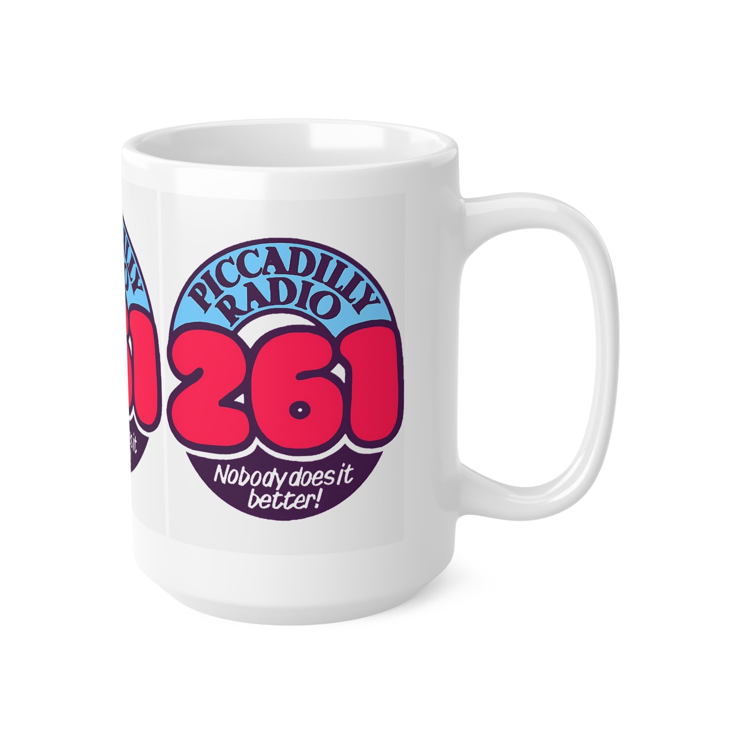 Retro Piccadilly Radio 261 Logo Ceramic Mug (11oz, 15oz)