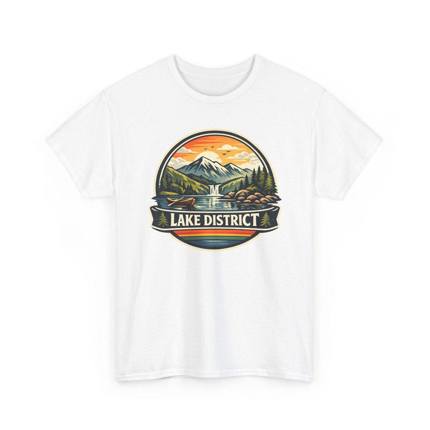 Lake District Graphic Tee — Scenic Mountain & Lake Camping Shirt