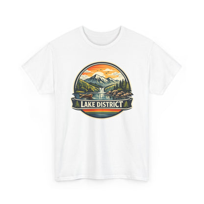 Lake District Graphic Tee — Scenic Mountain & Lake Camping Shirt