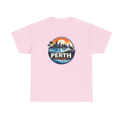 Perth Sunset Graphic Tee — Western Australia Beach Skyline T-Shirt