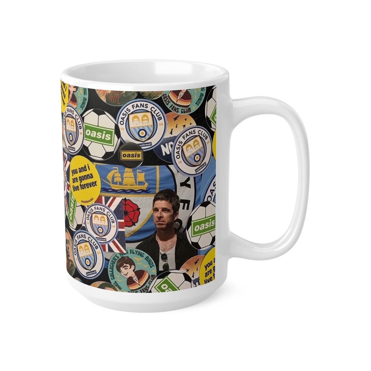 Oasis Fans Rock 'N' Roll Ceramic Coffee Mug — 11oz & 15oz