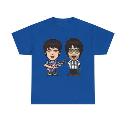 Oasis Noel & Liam Cartoon Rock Duo T-Shirt