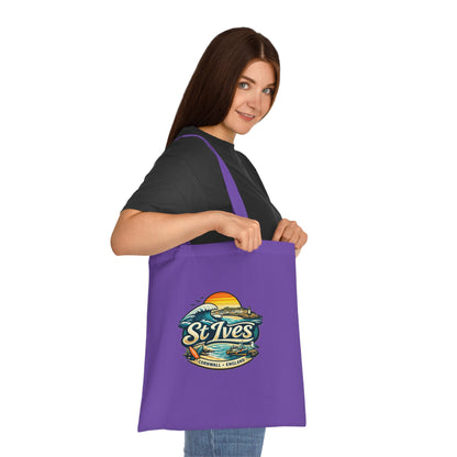St Ives Beach Tote — Cornwall Surf Sunset Cotton Tote Bag