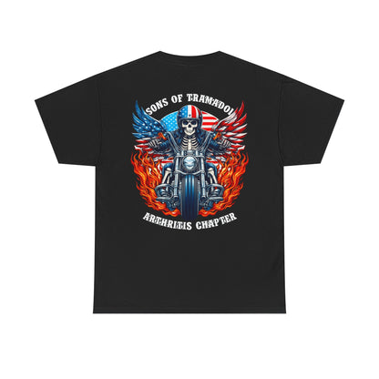 Biker Skull Motorcycle Tee — Sons of Tradition Archangels Chapter Graphic Shirt