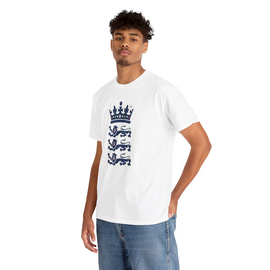 English Cricket T-Shirt — Vintage Cricket Crest Tee
