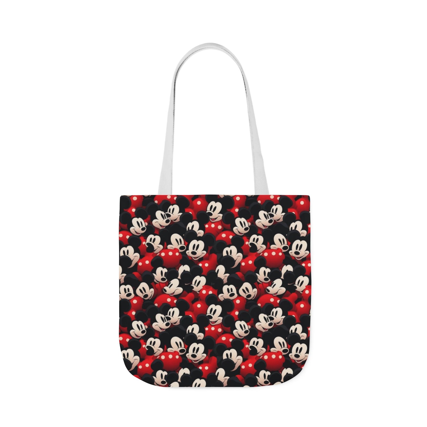 Mickey Mouse Canvas Tote — Retro Cartoon Character Allover Print