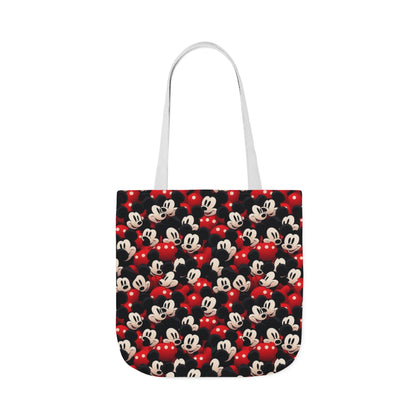 Mickey Mouse Canvas Tote — Retro Cartoon Character Allover Print